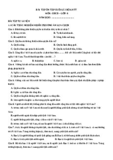 Bài tập ôn tập Cuối kì 2 GDCD 6 Kết nối tri thức cấu trúc mới