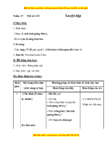 Giáo án Bài 133 Toán lớp 5: Luyện tập (Trang 141)