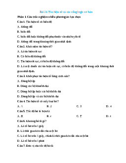 Trắc nghiệm Bài 21: Tín hiệu số và các cổng logic cơ bản Công nghệ 12 Điện-Điện tử Kết nối đúng sai, trả lời ngắn 2025