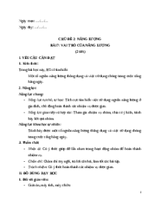 Giáo án Bài 7 Khoa học lớp 5 Kết nối tri thức: Vai trò của năng lượng