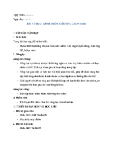 Giáo án Chủ đề E4 Bài 7: Thực hành thêm hiệu ứng cho video Tin học 9 Cánh diều