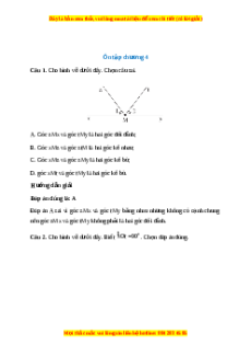 Trắc nghiệm Bài tập cuối chương 4 Toán 7 Chân trời sáng tạo