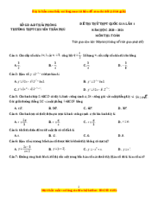 Đề thi thử Toán trường Chuyên Trần Phú năm 2021