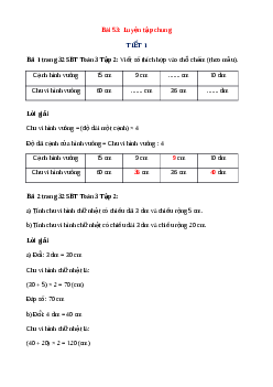 VBT Toán lớp 3 Bài 53 (Kết nối tri thức): Luyện tập chung