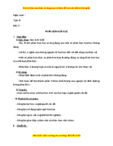 Giáo án Phân bón hóa học Hóa học 9