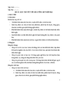 Giáo án Bài 21 Sinh học 12 Kết nối tri thức: Học thuyết tiến hoá tổng hợp hiện đại