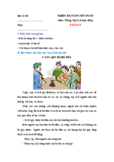 Bài tập cuối tuần Tiếng Việt lớp 5 Cánh diều Tuần 13