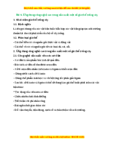 Lý thuyết Công nghệ 10 Trồng trọt Cánh diều Bài 6: Ứng dụng công nghệ cao trong sản xuất một số giá thể trồng cây