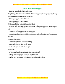Lý thuyết Công nghệ 10 Cánh diều Bài 9: Hình chiếu vuông góc