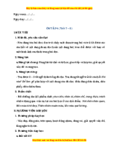 Giáo án Ôn tập 4 Tiếng việt 2 Chân trời sáng tạo