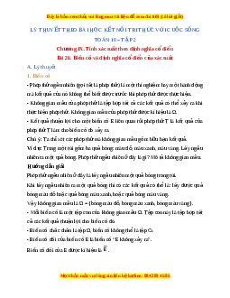 Lý thuyết Toán 10 Kết nối tri thức Bài 26: Biến cố và định nghĩa cổ điển của xác suất