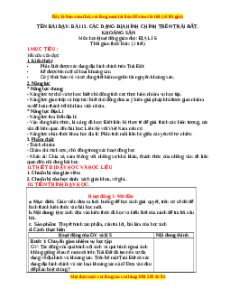 Giáo án Bài 13 Địa lí 6 Kết nối tri thức (2024): Các dạng địa hình chính trên Trái Đất. Khoáng sản