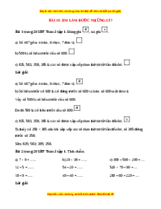 VBT Toán lớp 3 Bài 10 (Chân trời sáng tạo): Em làm được những gì?