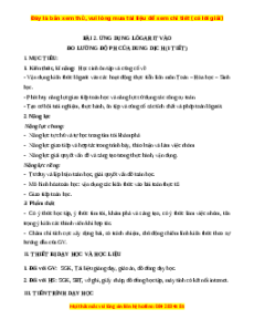 Giáo án Ứng dụng lôgarit vào đo lường độ pH của dung dịch Toán 11 Chân trời sáng tạo