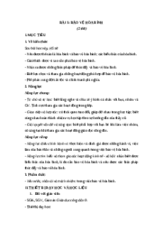 Giáo án Bài 5: Bảo vệ hoà bình Giáo dục công dân 9 Chân trời sáng tạo