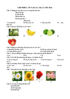 1000 câu hỏi ôn thi Trạng Nguyên Tiếng Việt lớp 1 (có đáp án)