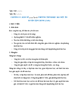 Giáo án Luyện tập chung (trang 29) Toán 9 Kết nối tri thức