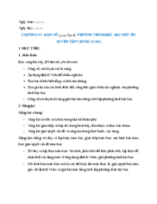 Giáo án Luyện tập chung (trang 29) Toán 9 Kết nối tri thức