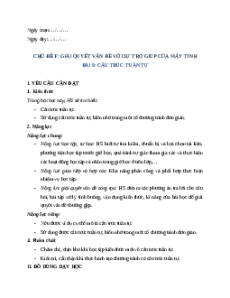 Giáo án Bài 9: Cấu trúc tuần tự Tin học lớp 5 Chân trời sáng tạo