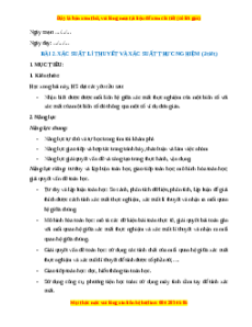 Giáo án Toán 8 Xác suất lí thuyết và xác suất thực nghiệm Chân trời sáng tạo