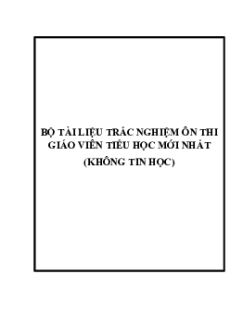 Tài liệu ôn thi Viên chức Giáo viên Tiểu học vòng 1