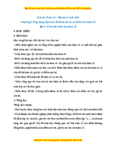 Giáo án Toán 12 Cánh diều Học kì 1