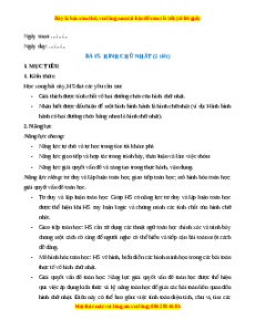 Giáo án Hình chữ nhật Toán 8 Cánh diều