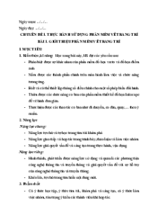 Giáo án chuyên đề Tin 11 Định hướng tin học ứng dụng Kết nối tri thức