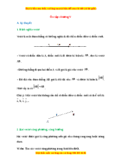 Tổng hợp lý thuyết Toán 10 Chân trời sáng tạo Chương 5