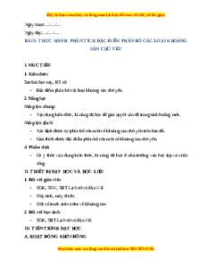 Giáo án Bài 5 Địa lí 8 Chân trời sáng tạo (2024): Thực hành Phân tích đặc điểm phân bố các loại khoáng sản chủ yếu
