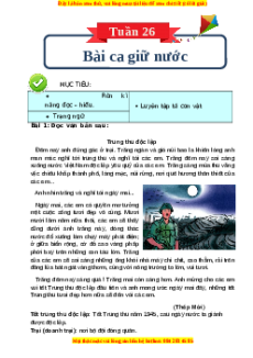 Bài tập cuối tuần Tiếng Việt 4 Tuần 26 Cánh diều (có lời giải)