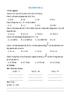 Bài tập cuối tuần Toán 5 Tuần 13 (có lời giải)