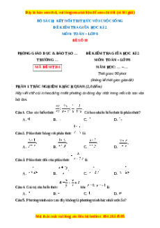 Đề thi giữa kì 2 Toán 8 Kết nối tri thức (Đề 9)