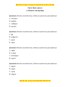 Trắc nghiệm Unit 4: Music and arts Tiếng Anh 7 Global Success