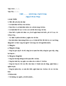 Giáo án Sơn Tinh, Thủy Tinh Ngữ Văn 9 Chân trời sáng tạo