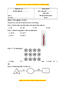 Đề thi cuối kì 1 Toán lớp 3 Kết nối tri thức - Đề 6