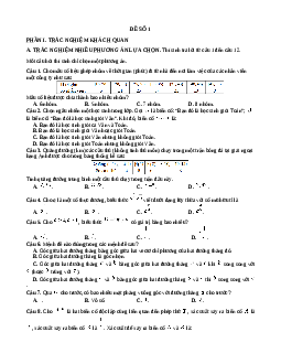 Đề thi Toán 11 Giữa kì 2 Cánh diều cấu trúc mới (Đề 1)