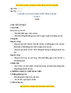 Giáo án Tuần 5 HĐTN lớp 4 Chân trời sáng tạo