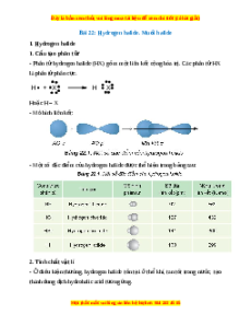 Lý thuyết Hydrogen halide. Muối halide Hóa học 10 Kết nối tri thức