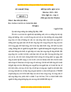 Đề thi giữa kì 2 Ngữ văn 11 Kết nối tri thức (Đề 4)