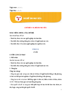 Giáo án Chủ đề 9: Nghề em mơ ước HĐTN lớp 5 Chân trời sáng tạo (Bản 1)