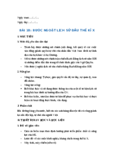 Giáo án Bài 18 Lịch sử 6 Kết nối tri thức (năm 2024): Bước ngoặt lịch sử đầu thế kỉ X