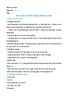 Giáo án Ôn tập một số hình phẳng Toán lớp 5 Kết nối tri thức