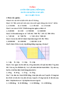Bài tập cuối tuần Toán 4 Tuần 8 Cánh diều (có lời giải)