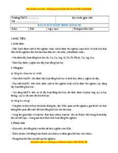 Giáo án Bài 19 KHTN 9 Kết nối tri thức (2024): Dãy hoạt động hoá học