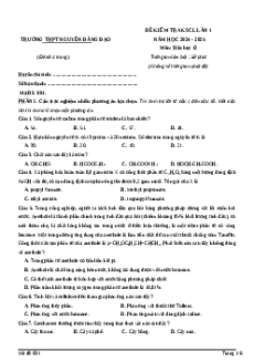 Đề thi thử tốt nghiệp THPT 2025 Hóa học trường THPT Nguyễn Đăng Đạo
