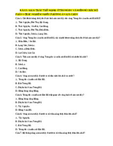 Trắc nghiệm Bài 23: Khai thác thế mạnh ở Trung du và miền núi Bắc Bộ Địa lí 12 Đúng-Sai, Trả lời ngắn sách mới 2025