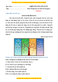 Bài tập cuối tuần Tiếng việt lớp 2 Tuần 21 Chân trời sáng tạo (có lời giải)
