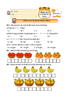 Bài tập hàng ngày Toán lớp 2 Chân trời sáng tạo Học kì 2