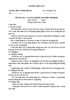 Giáo án Tin học 6 Bài 9 (Kết nối tri thức): An toàn thông tin trên Internet